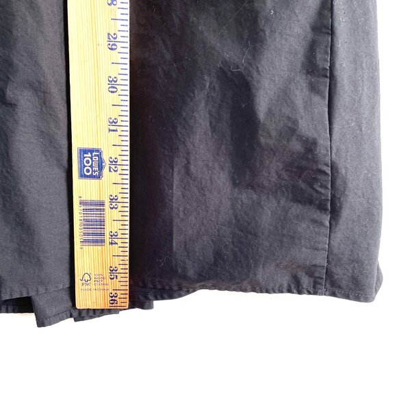 COS Dress Womens US 4 Black Cotton Short Sleeve Shift Bow Draped - Picture 6 of 10